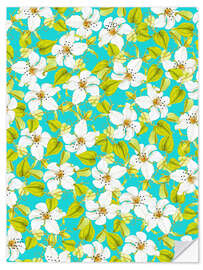 Wandsticker White Florals