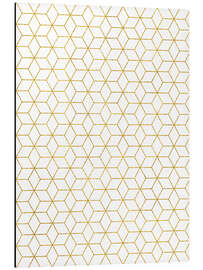 Aluminium print Gold Geometric