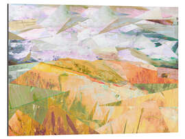 Aluminium print Wheatfields in Summer