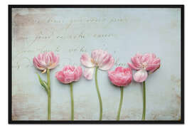 Gerahmter Kunstdruck Vintage Tulips