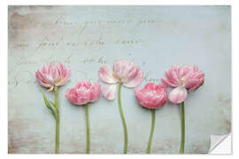 Vinilo para la pared Vintage Tulips