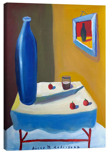 Canvas-taulu Large blue bottle
