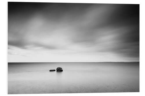 Foam board print Stones monochrome in the sea