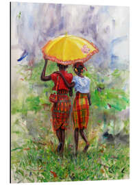 Magnettafel Zwei unterm gelben Schirm