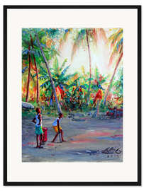 Gerahmter Kunstdruck Insel Cricket I