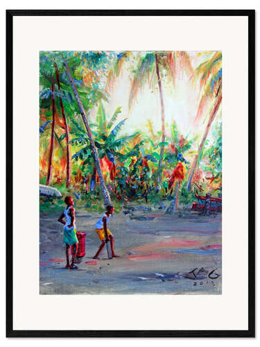 Gerahmter Kunstdruck Insel Cricket I