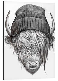 Magnettafel Stier mit Mütze