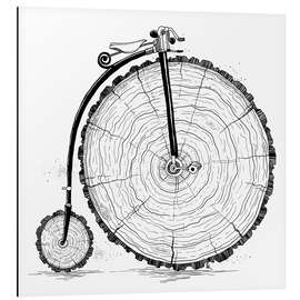 Aluminium print Wooden bicycle