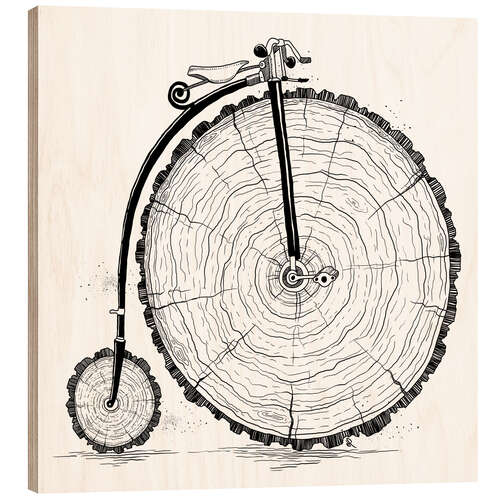 Tableau en bois Bicylette en bois