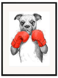 Gerahmter Kunstdruck Deutscher Boxer