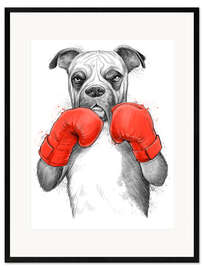 Kehystetty taidepainatus German boxer