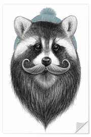 Naklejka na ścianę Bearded raccoon