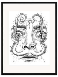 Gerahmter Kunstdruck Oktopus Dali