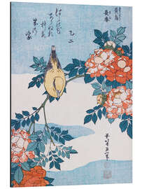 Magnettafel Waldsänger und Rosen