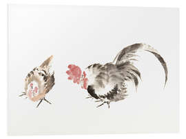 PVC print Rooster and hen