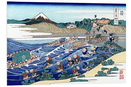 Foam board print The Fuji from Kanaya on the Tokaido