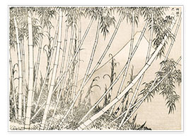 Plakat  Bamboo and Mount Fuji - Katsushika Hokusai