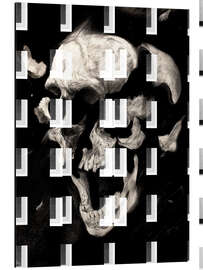 Magnettafel Totenkopf Studie