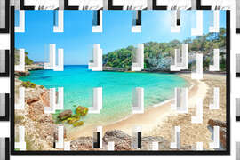 Gerahmter Kunstdruck Mallorca, Cala Llombards