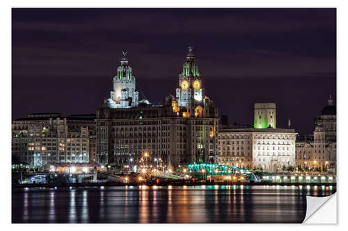 Selvklebende plakat Liverpool at Night