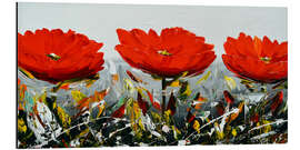 Tableau en aluminium Red Flowers