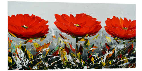 Tableau en PVC Red Flowers