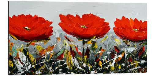 Cuadro de plexi-alu Red Flowers