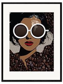 Impresión de arte enmarcada La dama del café