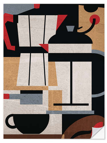 Selvklebende plakat Coffee Methods