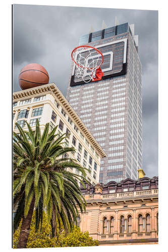 Gallery print Basketball hoop on skyscraper