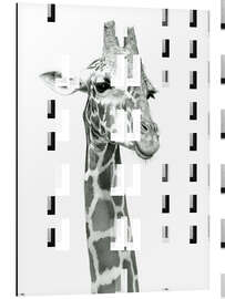 Magnettafel Studie einer lachenden Giraffe