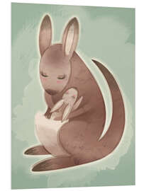 Hartschaumbild Mama und Baby Känguru