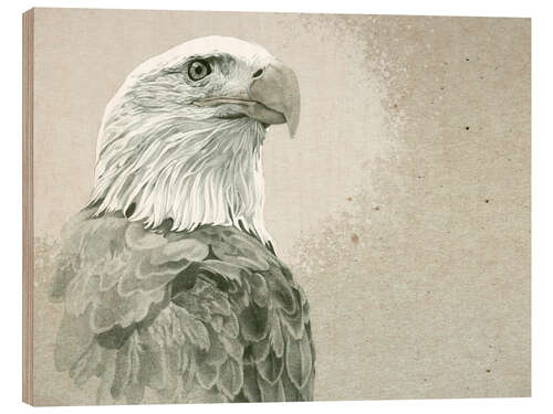 Wood print Bald Eagle Majestic