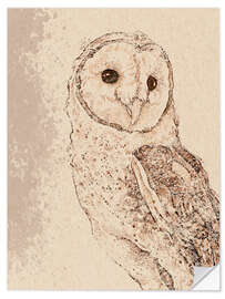 Sticker mural Endearing Barn Owl