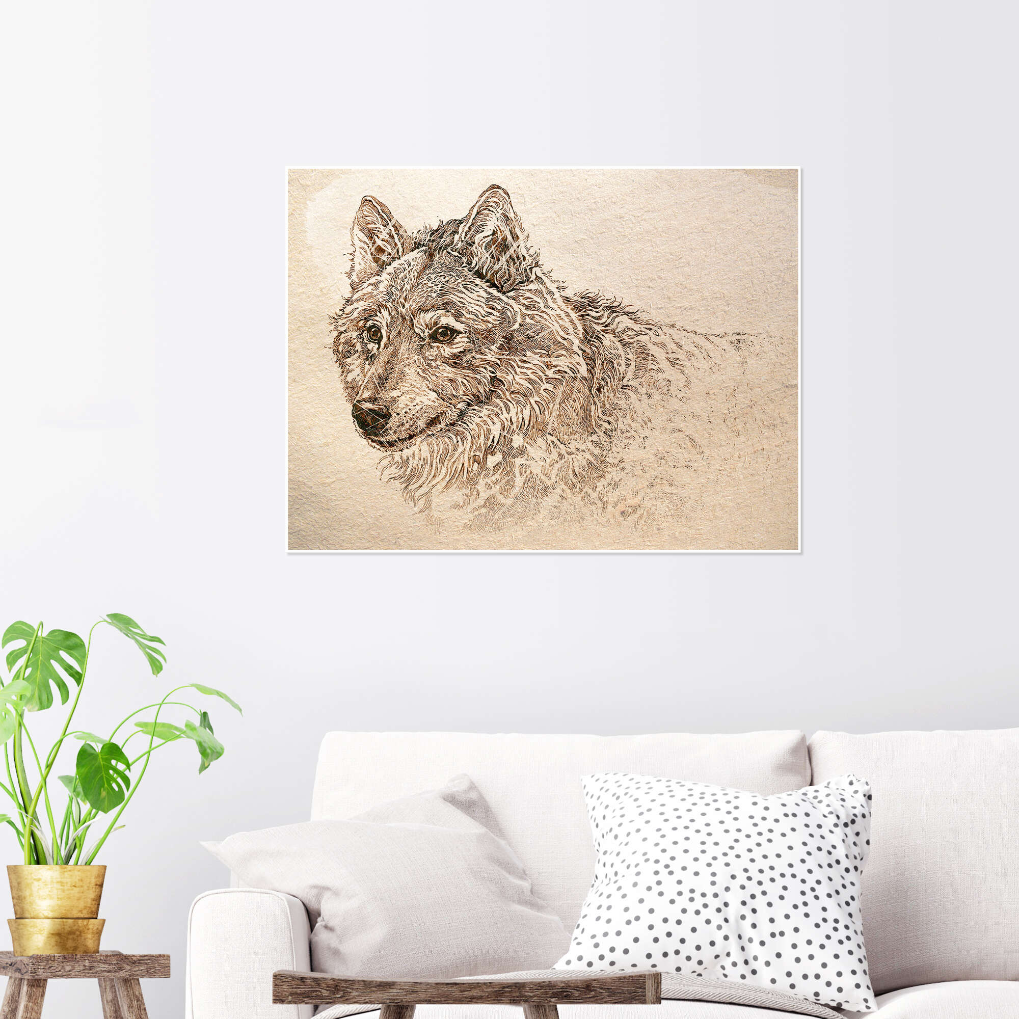 The Gray Wolf print by Ashley Verkamp | Posterlounge