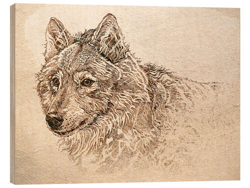 Puutaulu The Gray Wolf