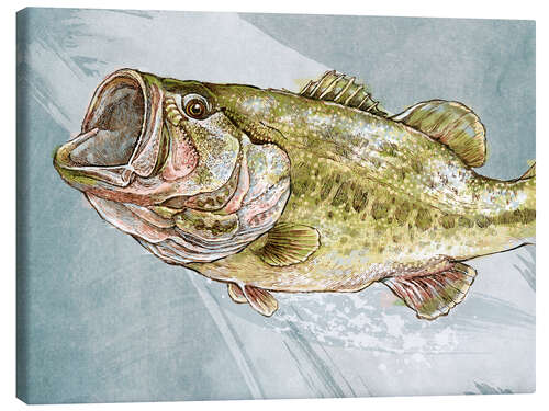 Canvas-taulu Magnificent Largemouth Bass