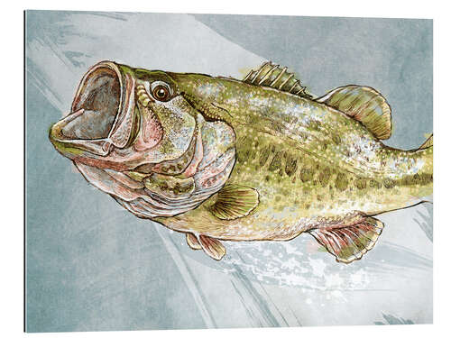 Quadro em plexi-alumínio Magnificent Largemouth Bass