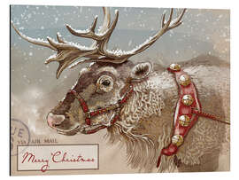 Magnettafel Luftpost Weihnachtsrentier