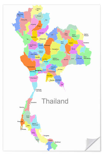 Selvklebende plakat Thailand