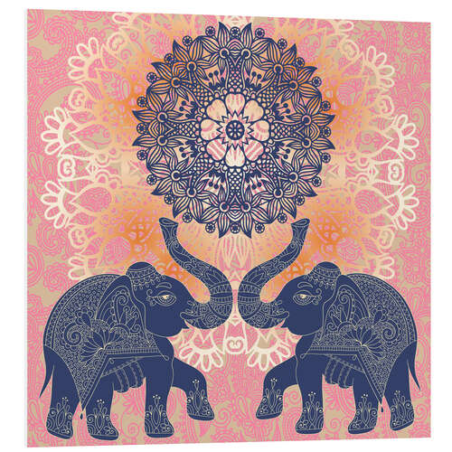 Foam board print Elephant love