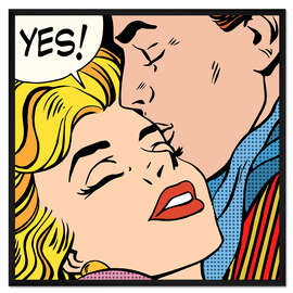 Gerahmter Kunstdruck JA!