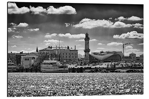 Aluminium print Lighthouse Warnemünde