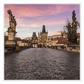 Kunstwerk  Charles Bridge, Prague at sunrise - Mike Clegg Photography