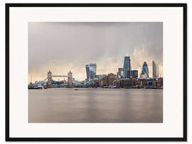 Gerahmter Kunstdruck Stadt von London Skyline