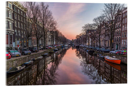 Acrylic print Amsterdam Canals at Sunrise