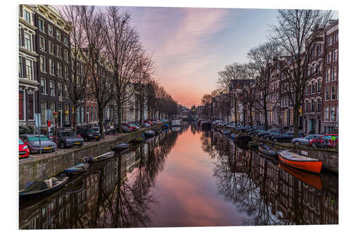 Stampa su PVC Amsterdam Canals at Sunrise