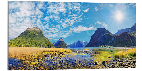 Tableau en aluminium Milford Sound New Zealand