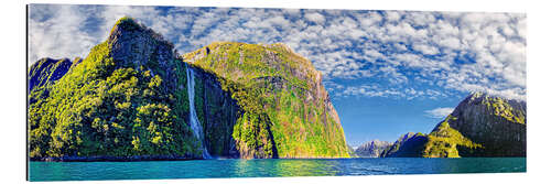 Gallery print Milford Sound with Stirling Falls New Zealand