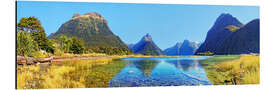 Aluminiumsbilde New Zealand Milford Sound Panorama